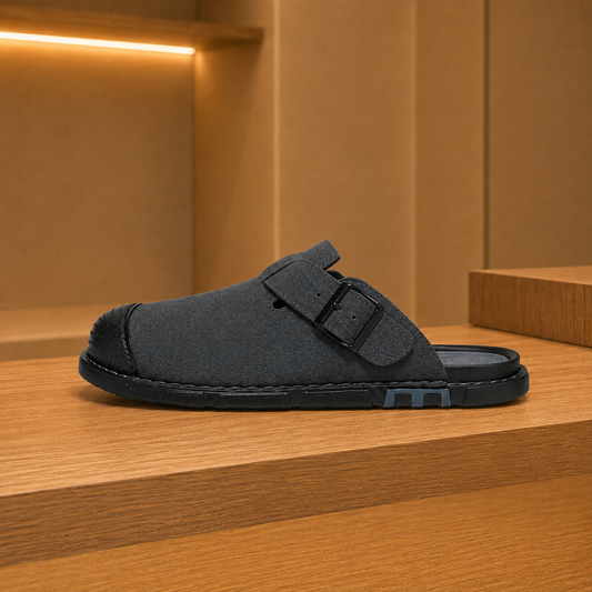 Canvas Buckle Clogs