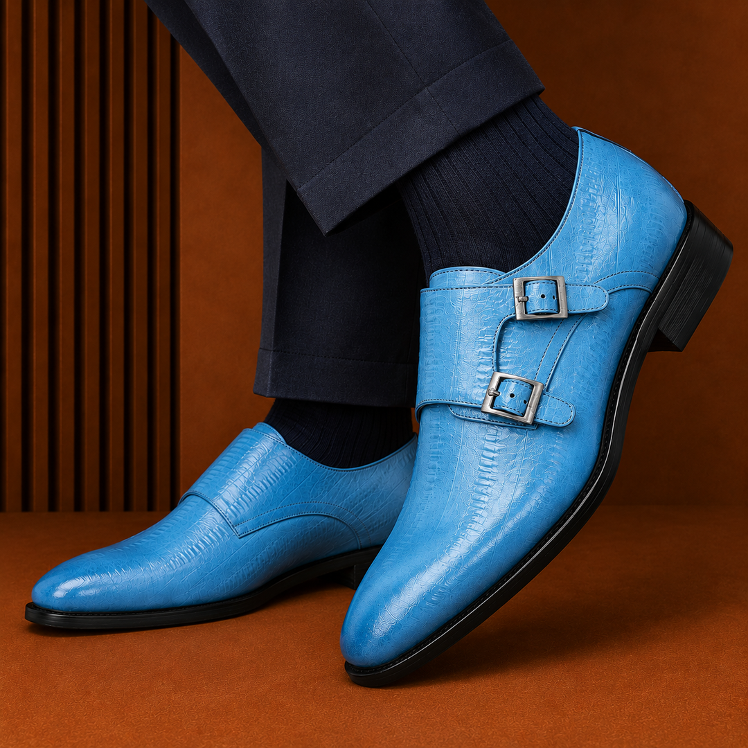 Pointed Monk Strap Shoes