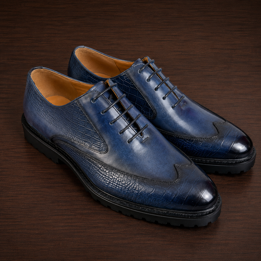 Leather Brogue Derby Shoes