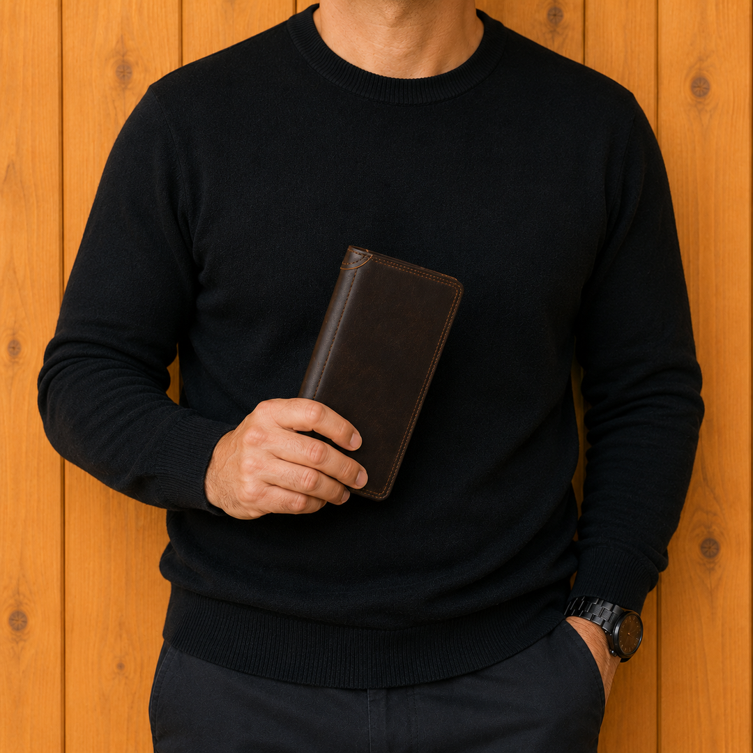 Durable Leather Long Wallet