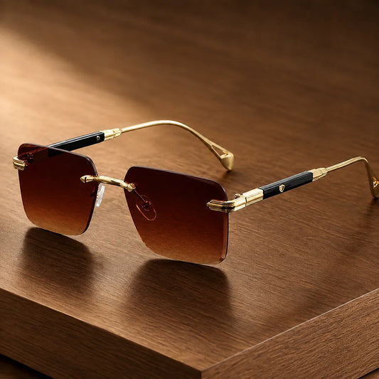 Geometric Rimless Sunglasses