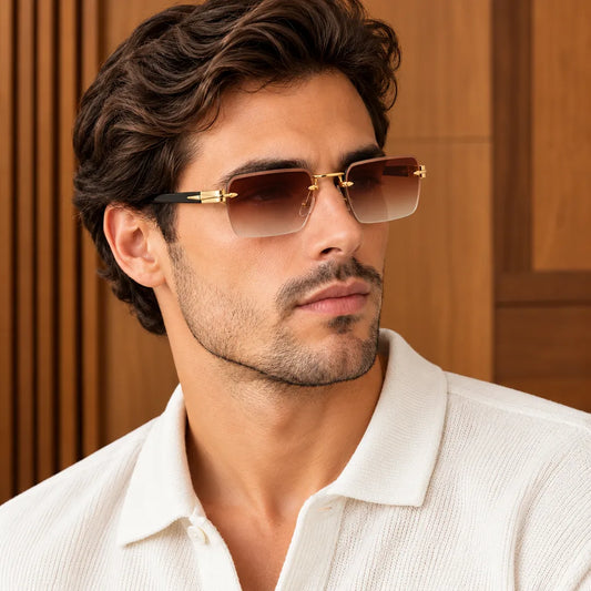 Modern Rimless Sunglasses