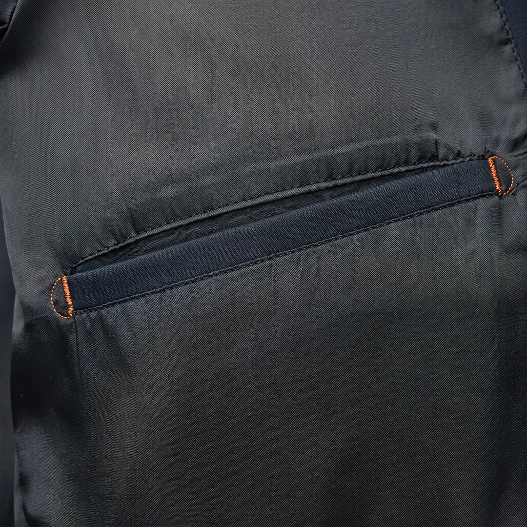 Notched-Lapel Long Coat