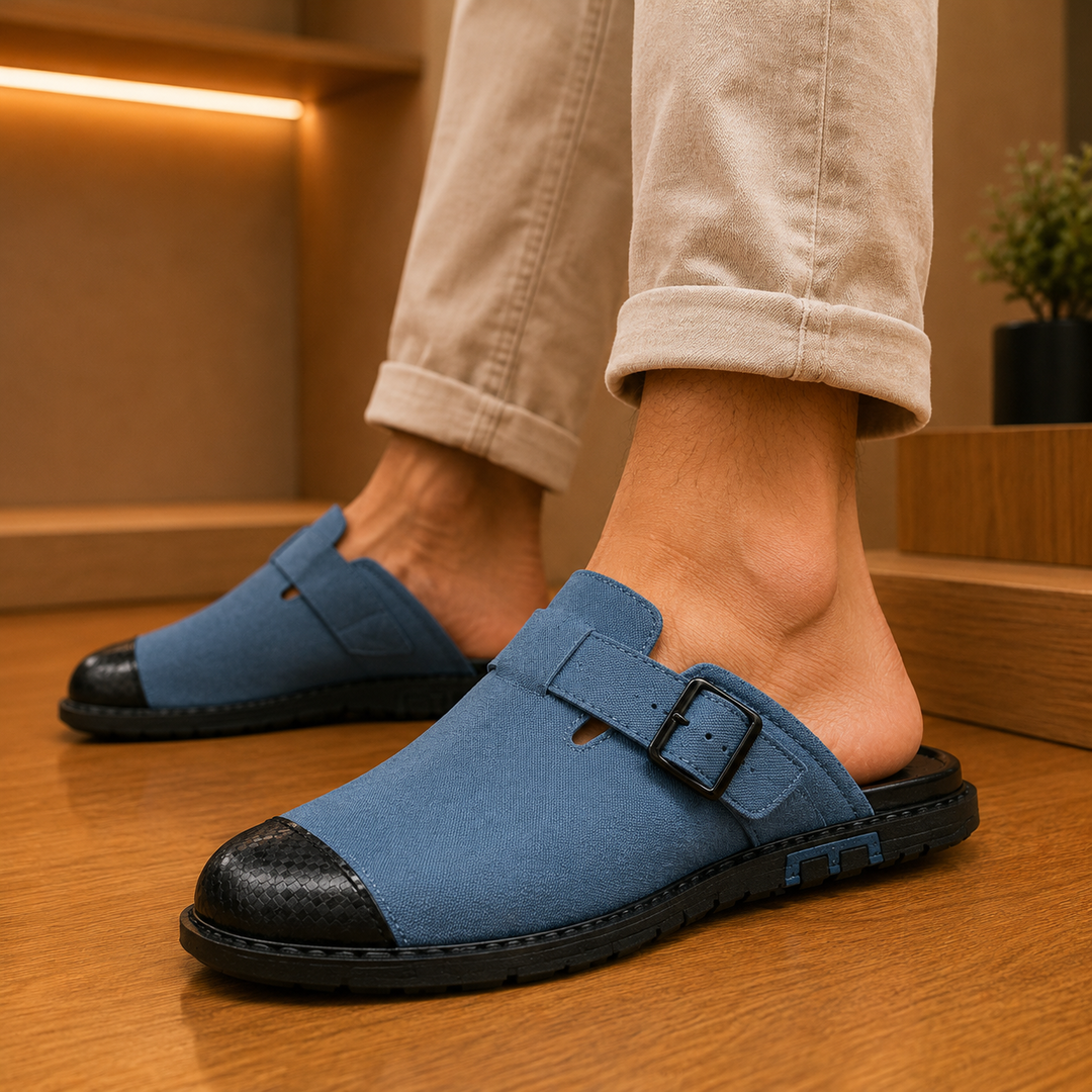 Canvas Buckle Clogs
