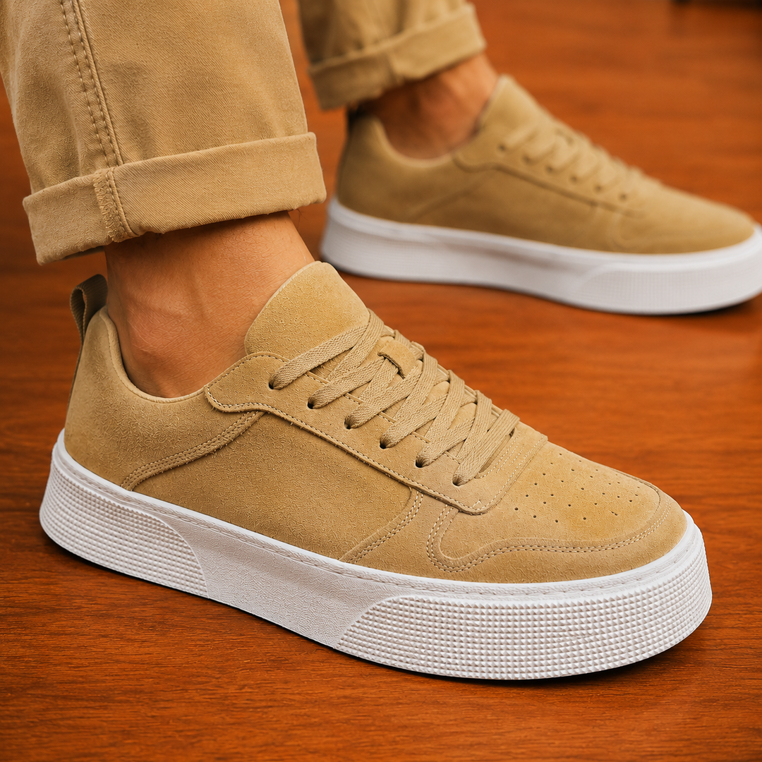 Suede Lace-Up Sneakers
