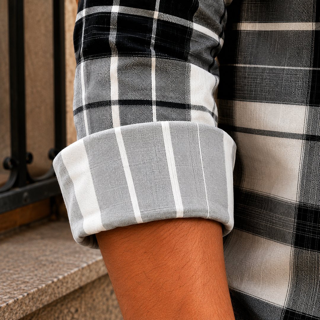 Classic Plaid Button-Up Shirt