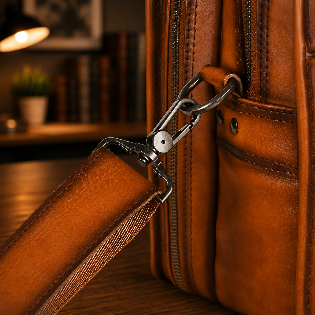 Vintage Leather Laptop Briefcase