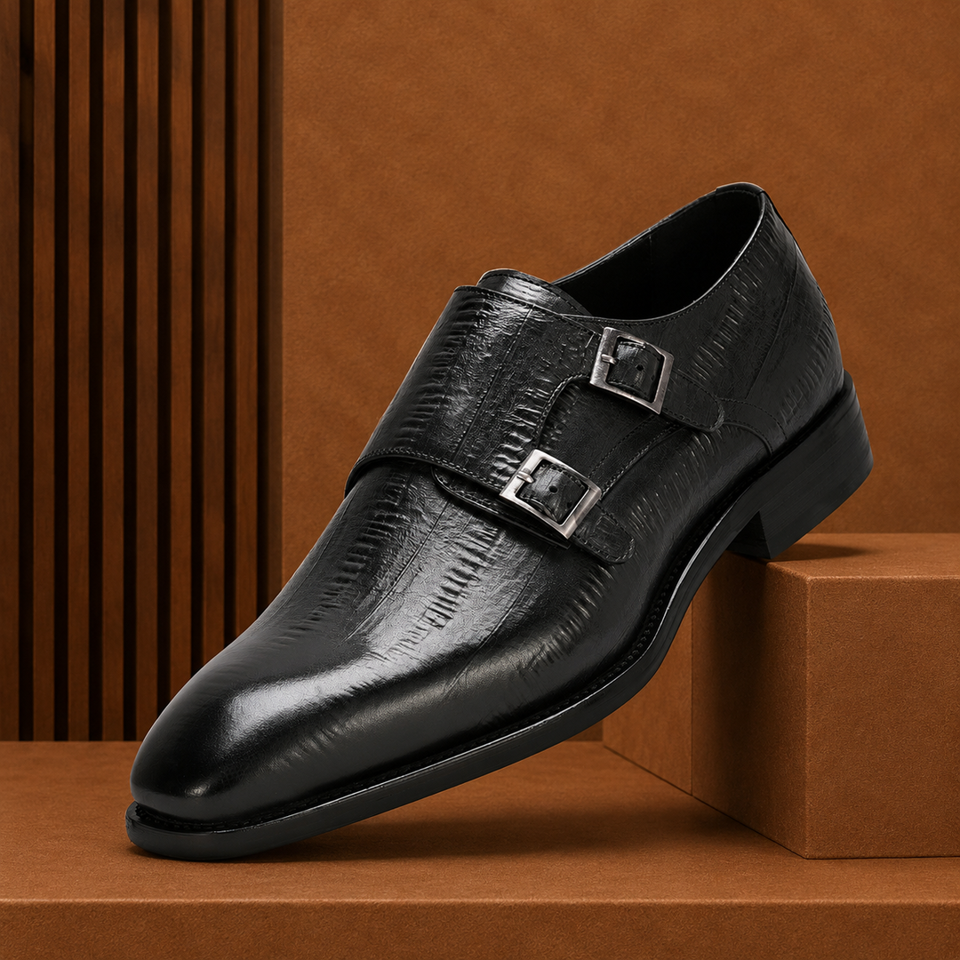 Pointed Monk Strap Shoes