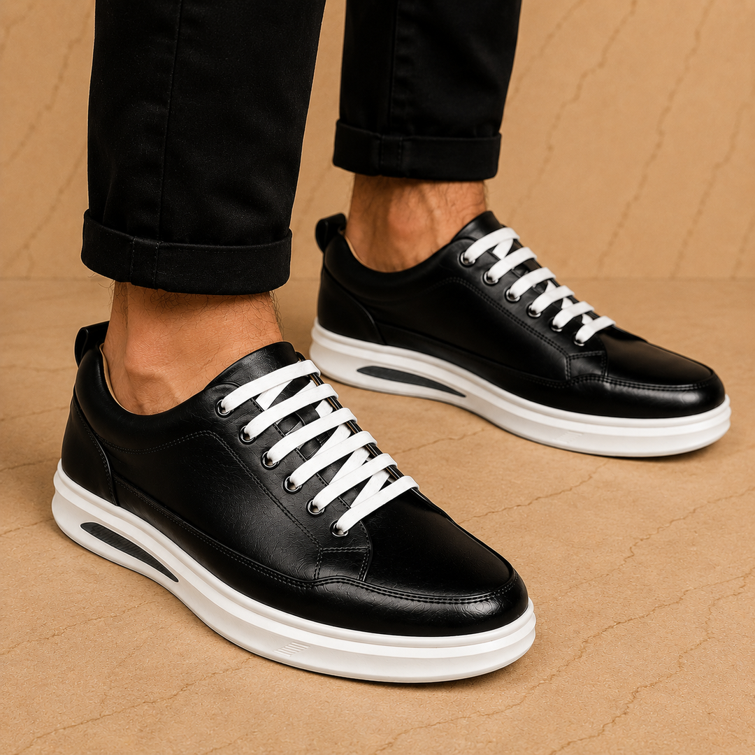 Cushioned Leather Sneakers