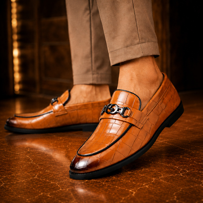 Crocodile Bit Loafers