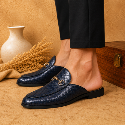 Woven Mule Loafers