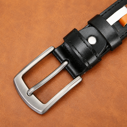 Woven Leather Casual Belt
