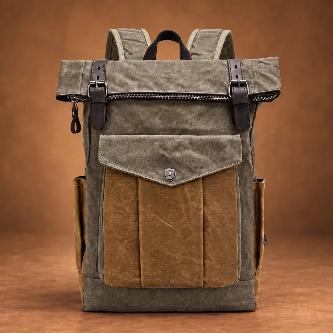 Classic Roomy Roll-Top Backpack