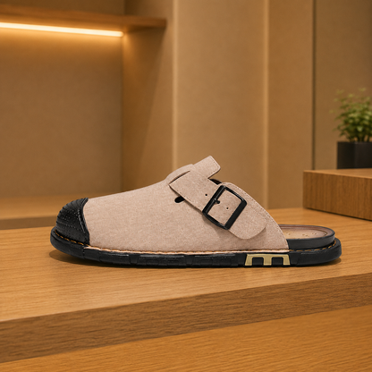 Canvas Buckle Clogs