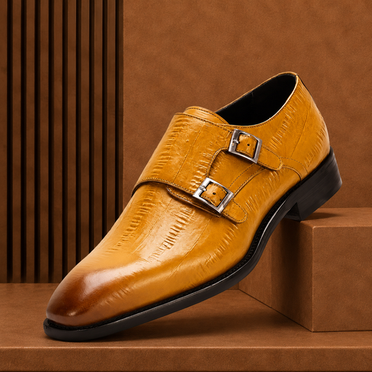 Pointed Monk Strap Shoes