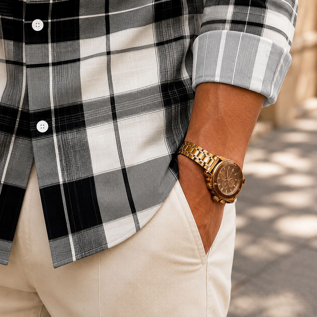 Classic Plaid Button-Up Shirt
