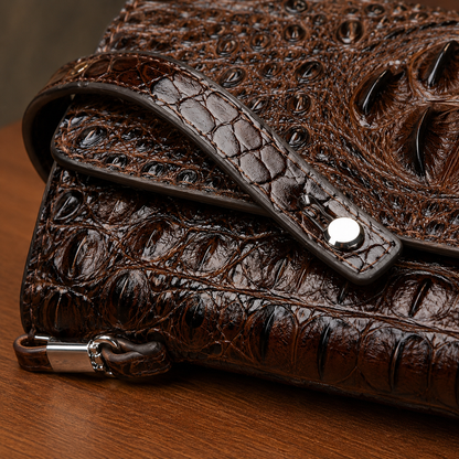 Croc Embossed Clutch Wallet