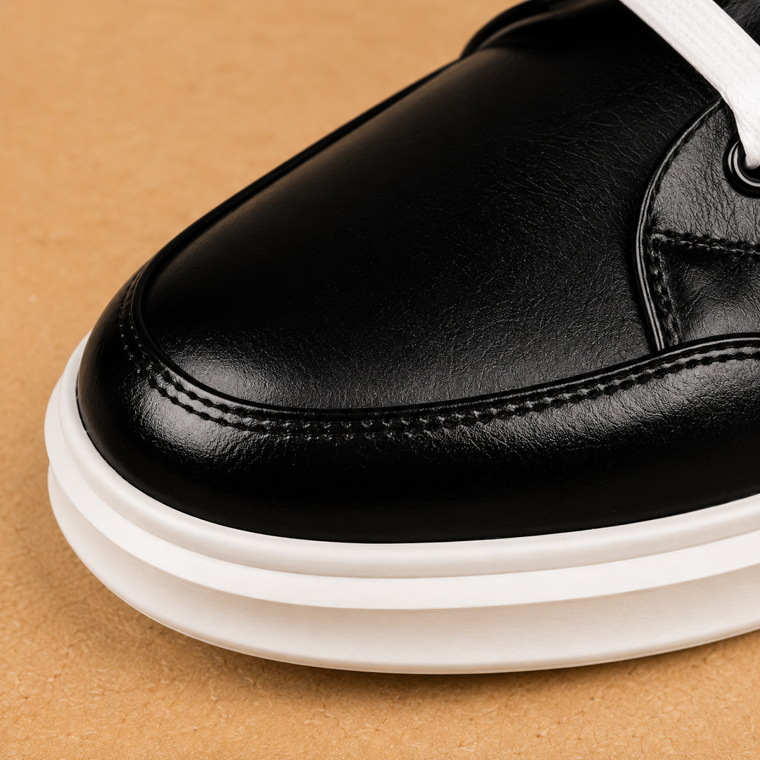 Cushioned Leather Sneakers