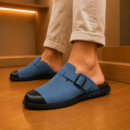 Canvas Buckle Clogs