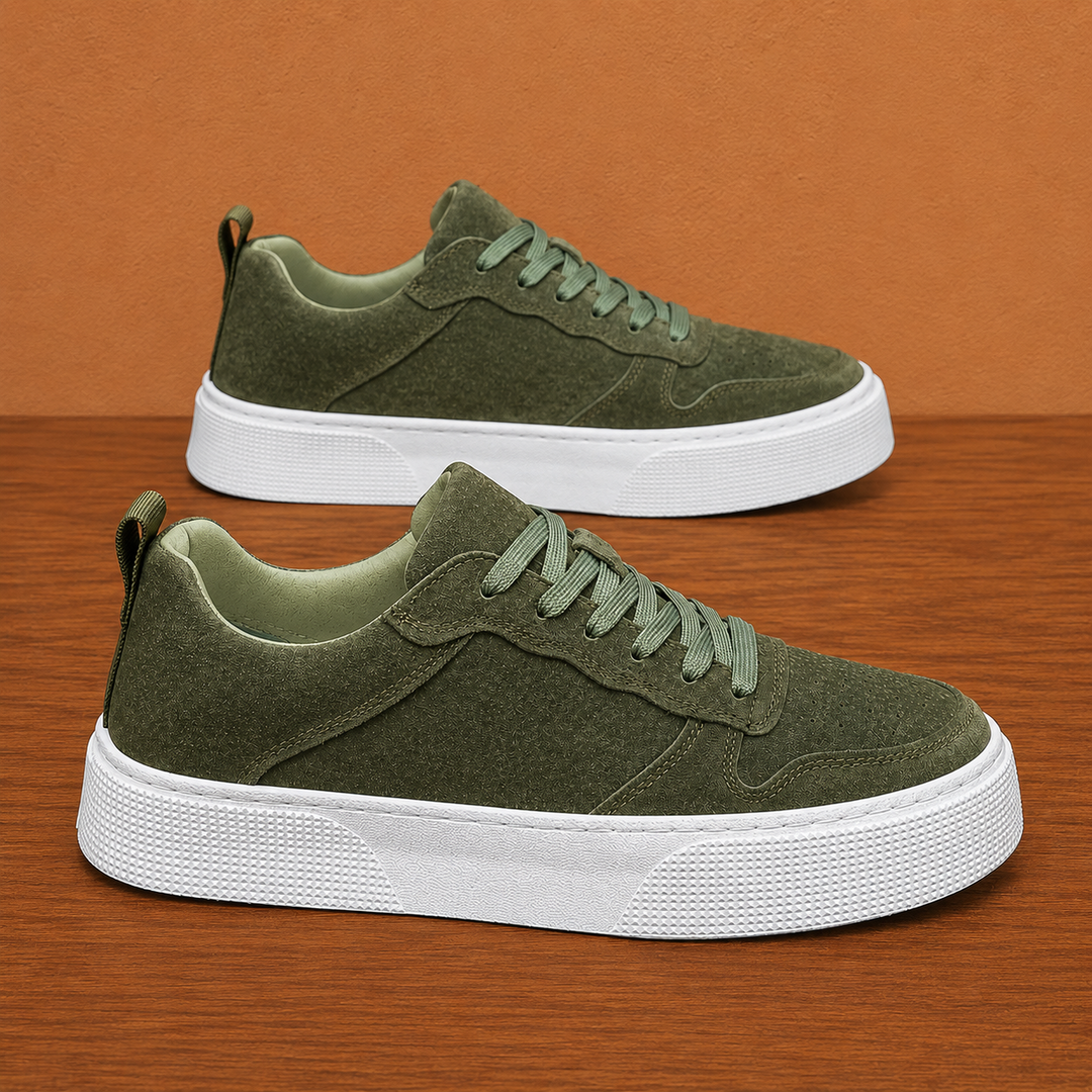 Suede Lace-Up Sneakers