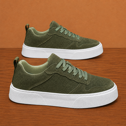 Suede Lace-Up Sneakers