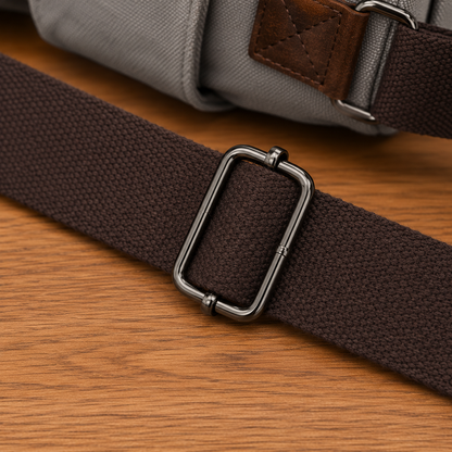 Structured Canvas Messenger Bag