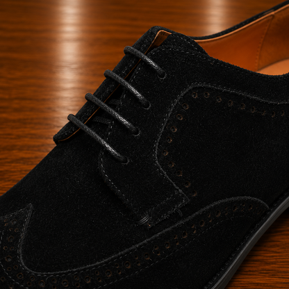 Suede Wingtip Oxford Shoes