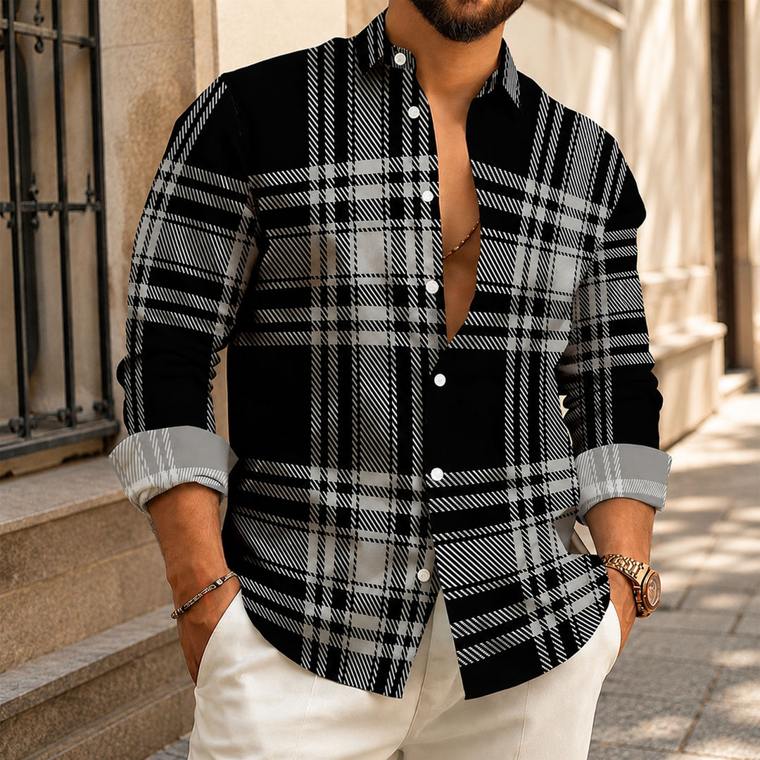 Classic Plaid Button-Up Shirt