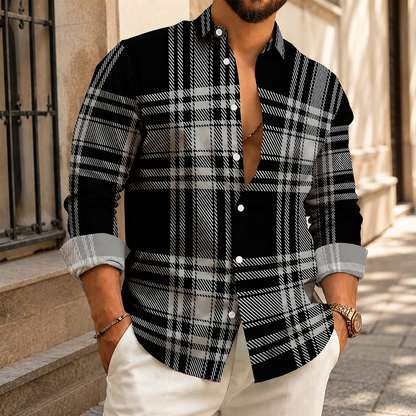 Classic Plaid Button-Up Shirt