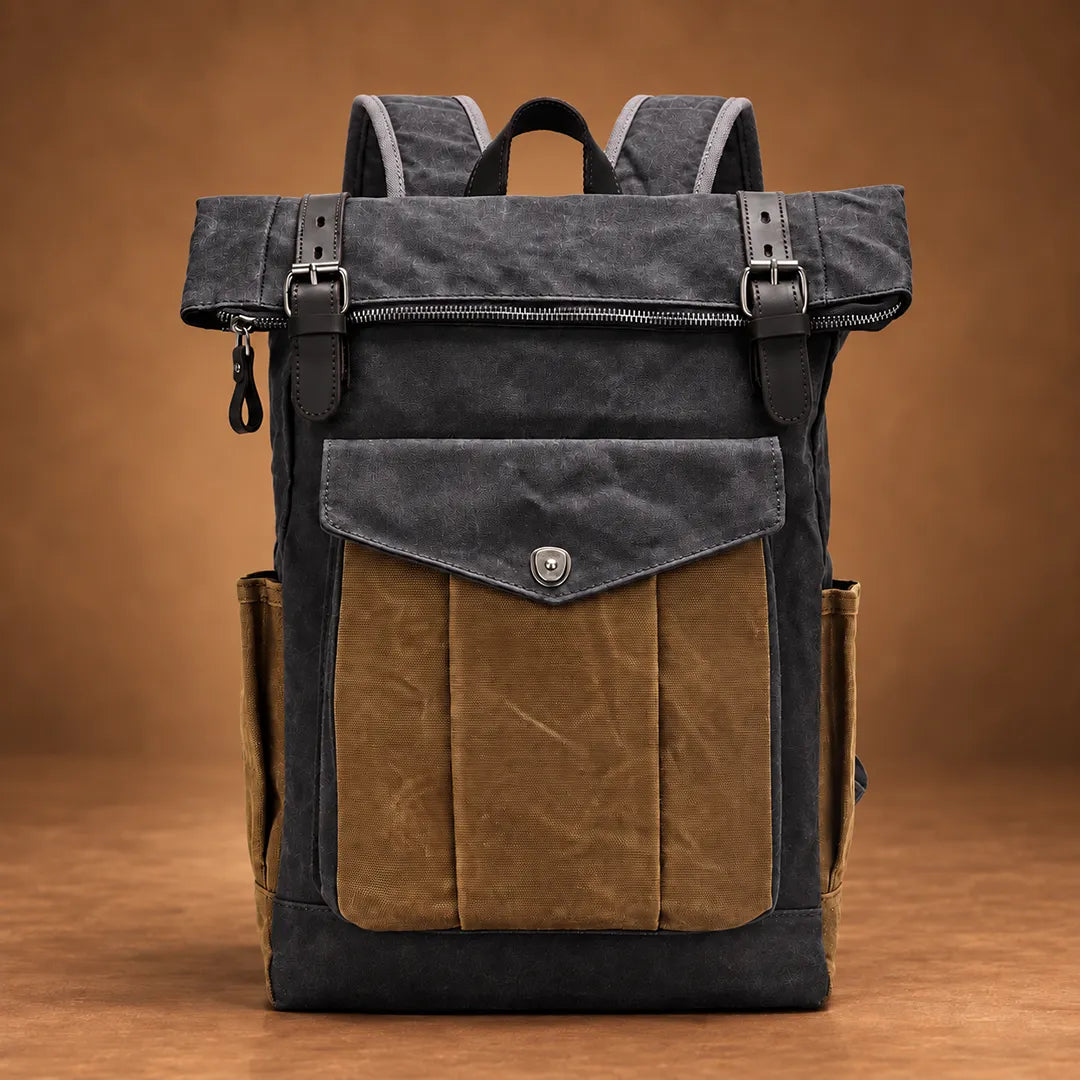 Classic Roomy Roll-Top Backpack