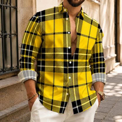 Classic Plaid Button-Up Shirt