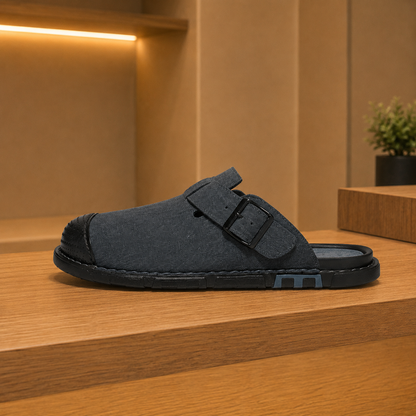 Canvas Buckle Clogs