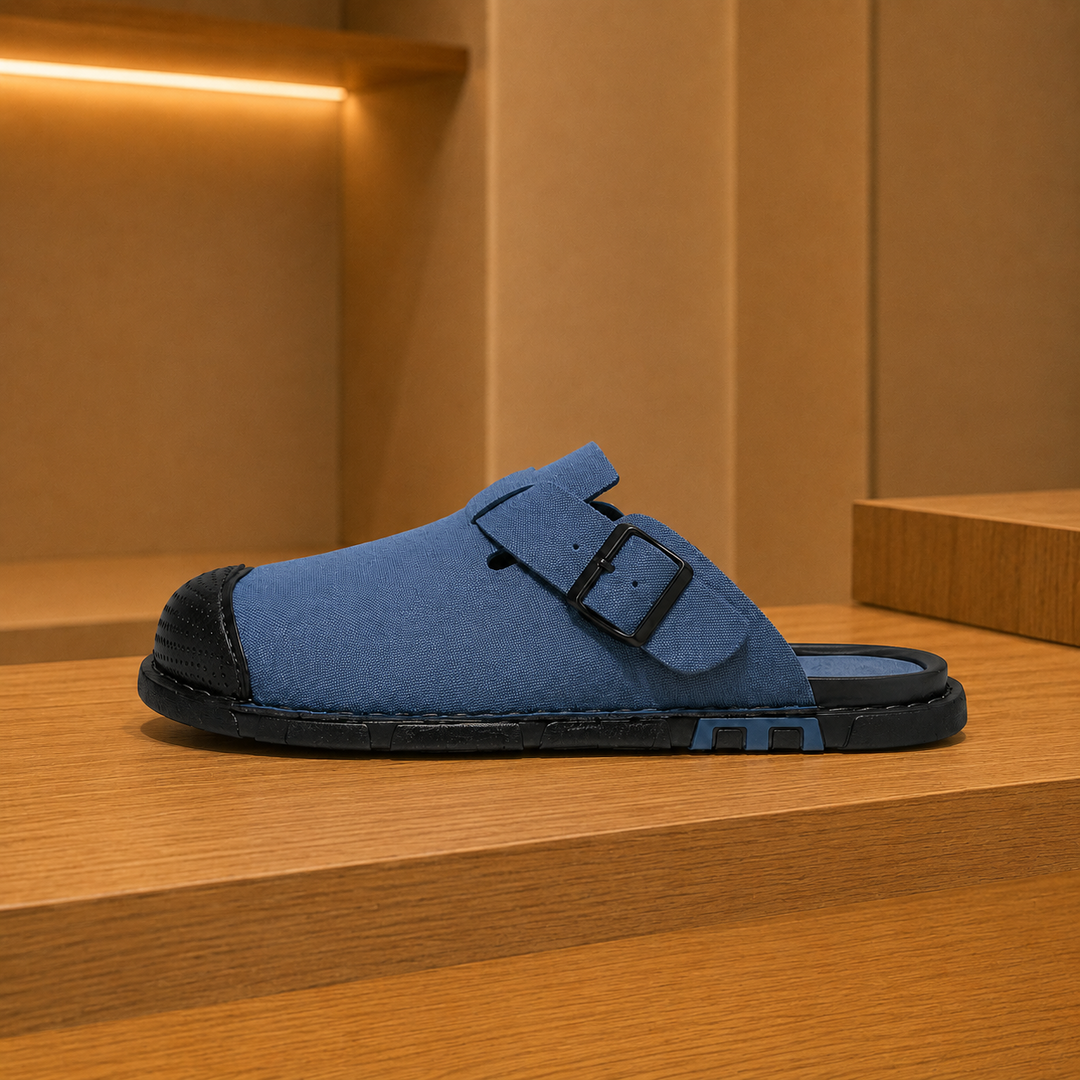 Canvas Buckle Clogs