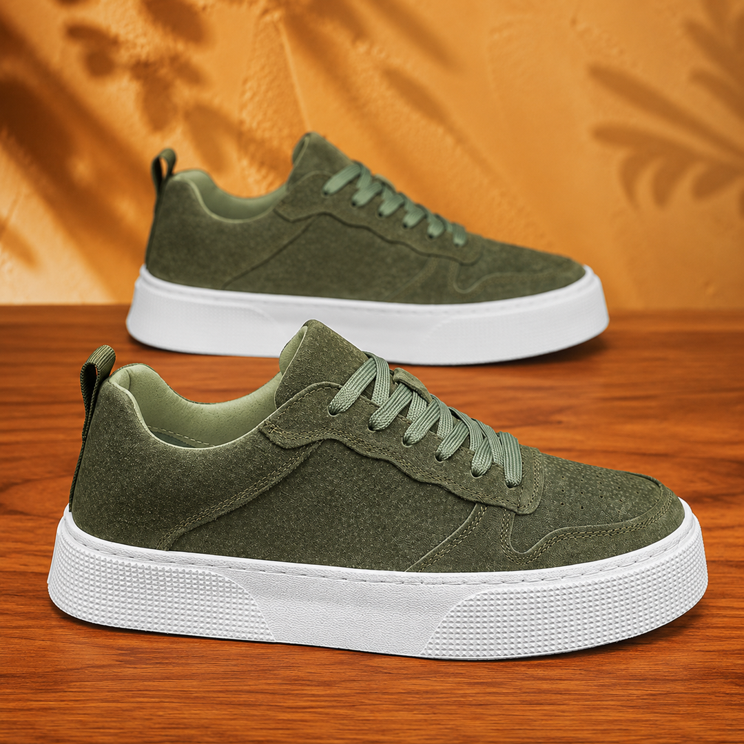 Suede Lace-Up Sneakers
