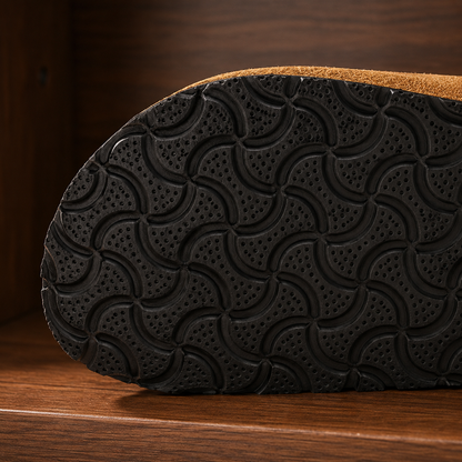 Suede Cork Footbed Clogs