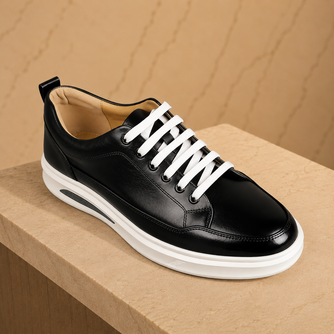 Cushioned Leather Sneakers