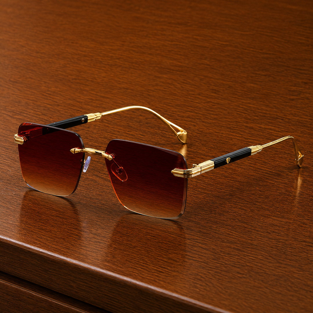 Square Rimless Sunglasses