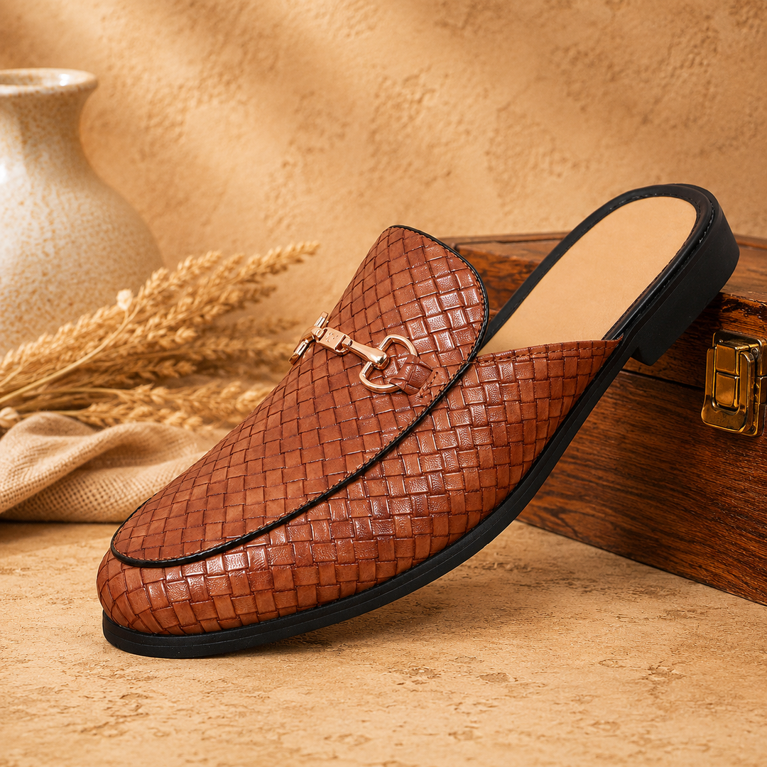 Woven Mule Loafers