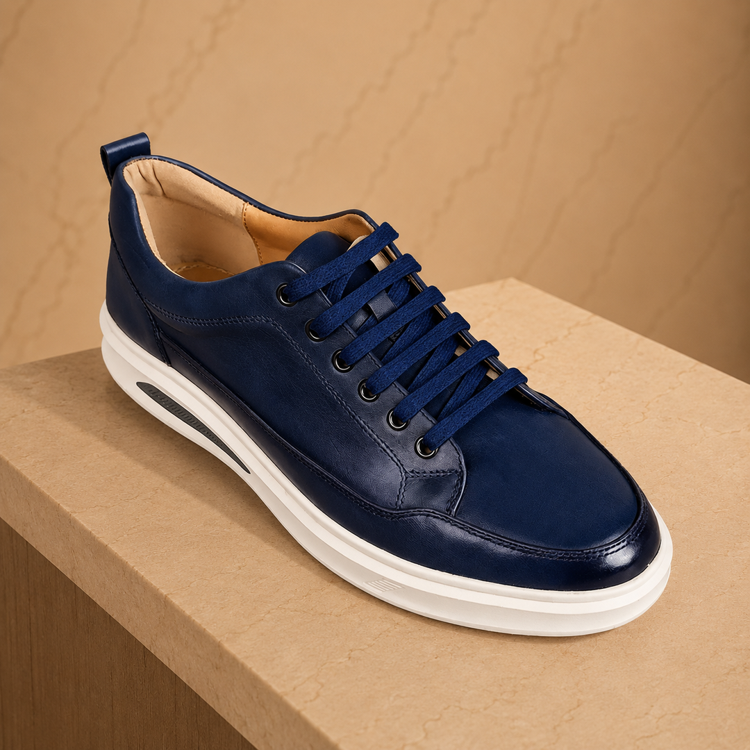 Cushioned Leather Sneakers