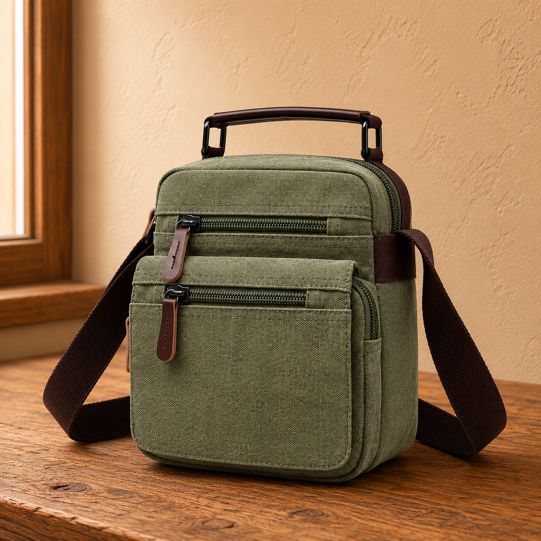 Canvas Crossbody Messenger Bag