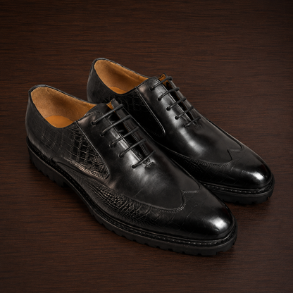 Leather Brogue Derby Shoes