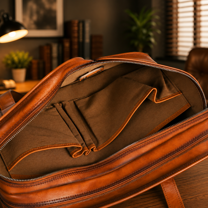 Vintage Leather Laptop Briefcase