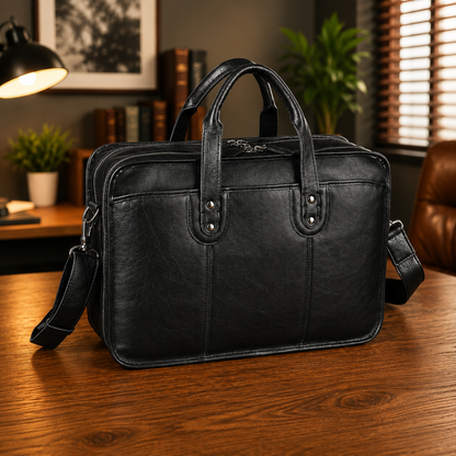 Vintage Leather Laptop Briefcase