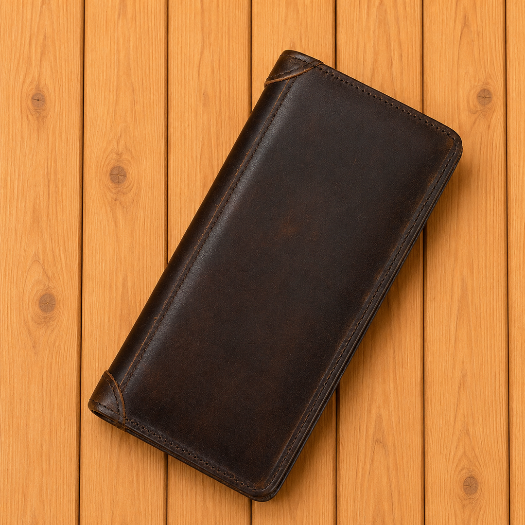 Durable Leather Long Wallet