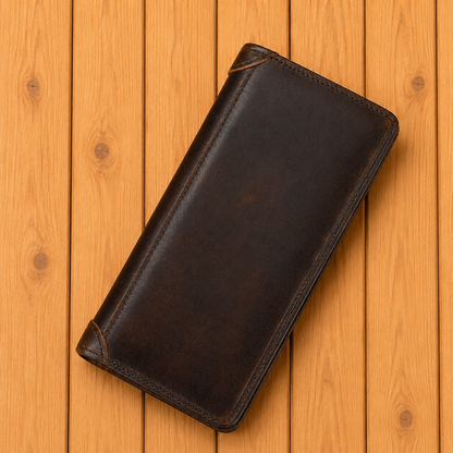 Durable Leather Long Wallet