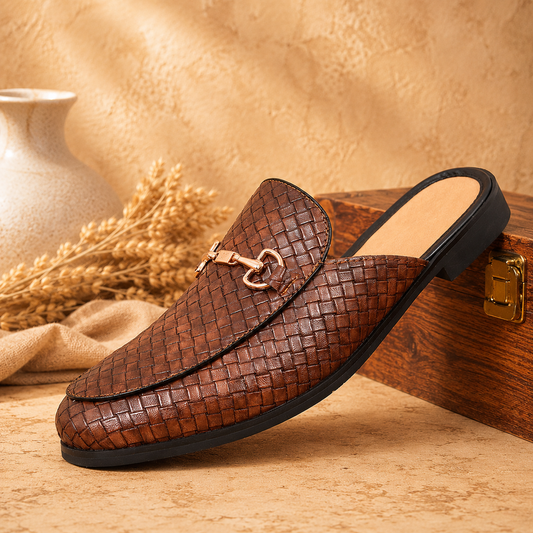 Woven Mule Loafers