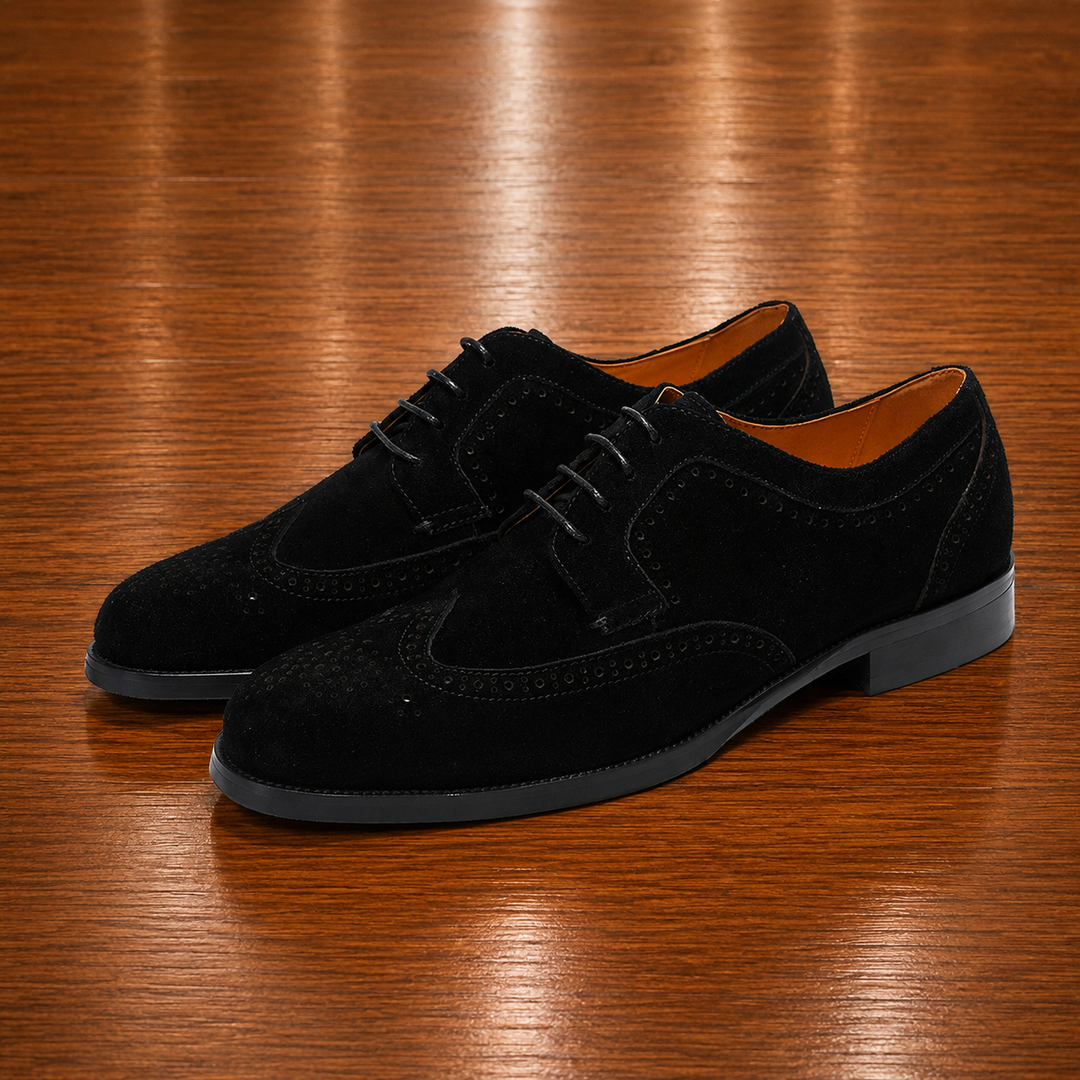 Suede Wingtip Oxford Shoes