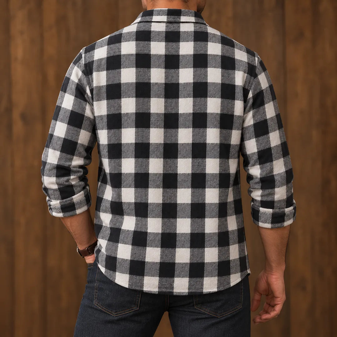 Buffalo Check Button-Up Shirt