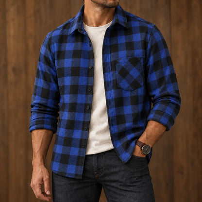 Buffalo Check Button-Up Shirt