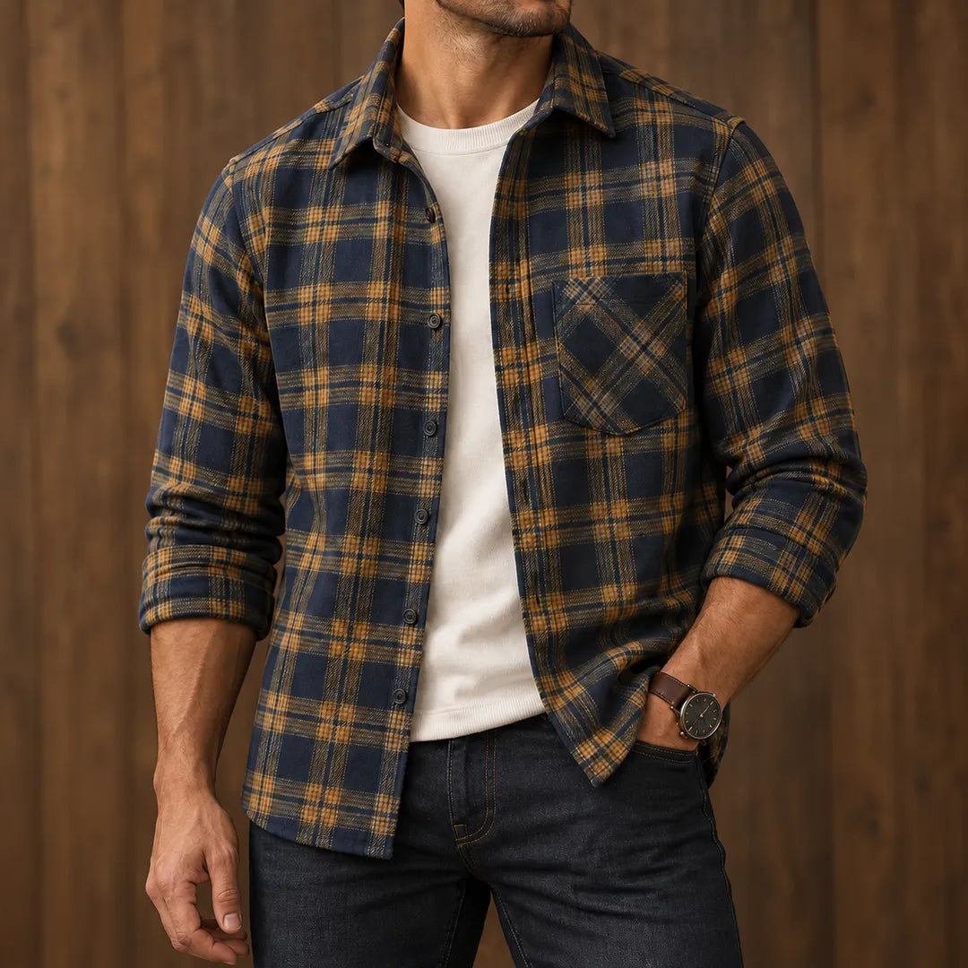 Buffalo Check Button-Up Shirt